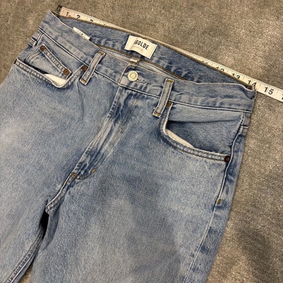AGOLDE Mia Mid Rise Straight Jeans light wash 28 - Picture 7 of 9